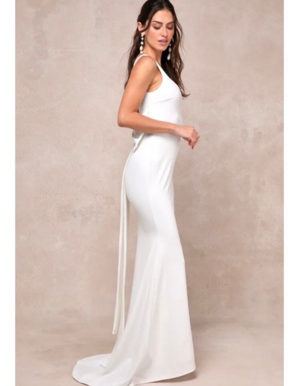 New Lulus Loving Fate Elegant Evening Dress with Bow Detail Sz Small